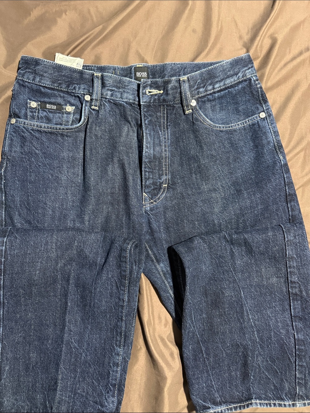 BOSS Men's Indigo Relaxed Jeans